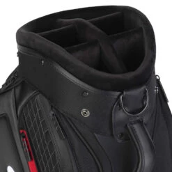 Titleist Jet Black Midsize Staff Golf Cart Bag -Golf Sporting Goods Store 2020jetblackmidsizestaffcartbagblackred3