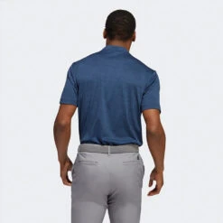 Adidas Texture Stripe Golf Polo Shirt -Golf Sporting Goods Store Adidas AW22 Texture Stripe Polo Shirt HM8261 SHADI686 Collegiate Navy Crew Navy Model 3