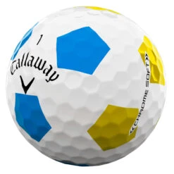 Callaway Chrome Soft Truvis Golf Balls -Golf Sporting Goods Store Callaway 2022 Chrome Soft Truvis Golf Balls White Blue Yellow 3