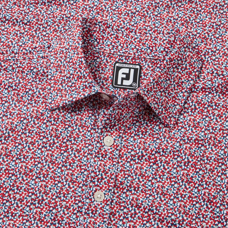 FootJoy Confetti Print Pique Golf Polo Shirt 2 FootJoy Confetti Print Pique Golf Polo Shirt - Image 2