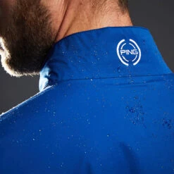 Ping Sensor Dry 2.5 Graphene Waterproof Golf Jacket -Golf Sporting Goods Store Ping AW22 Sensor Dry 2.5 Graphene Waterproof Jacket PO3488 NSB WJPIN064 North Sea Black Model 4