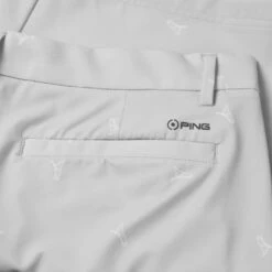 Ping Swift Golf Shorts 5 Ping Swift Golf Shorts -Golf Sporting Goods Store Ping SS23 Swift Tailored Shorts P03581 PGW TSPIN044 Pearl Grey White Detail