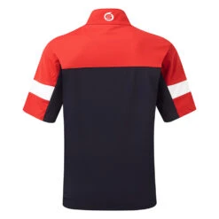 Sunderland Cortina 1/2 Zip SS Golf Wind Top -Golf Sporting Goods Store Sunderland AW22 Cortina Half Sleeve Windproof Top SUNMW85 COR WTSUN053 M Navy Red White Back
