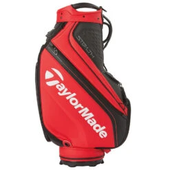 TaylorMade 2022 Stealth Golf Tour Staff Bag -Golf Sporting Goods Store TaylorMade 2022 Tour Staff Bag Black Red 3