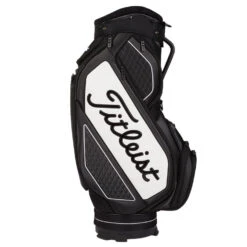 Titleist Tour Series Midsize Staff Golf Cart Bag -Golf Sporting Goods Store Titleist 2022 Tour Series Midsize Staff Cart Bag Black White 3