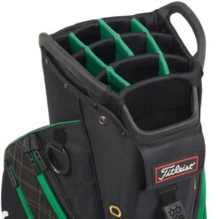 Titleist Cart 14 SE Shamrock Golf Cart Bag 9 Titleist Cart 14 SE Shamrock Golf Cart Bag -Golf Sporting Goods Store Titleist Cart 14 Shamrock Golf Cart Bag Black Green 4