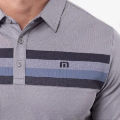 TravisMathew Private Dock Golf Polo Shirt -Golf Sporting Goods Store Travis Mathew SS21 Private Dock Golf Polo Shirt 1MW149 SHTRA054 M Heather Medium Grey Model 2
