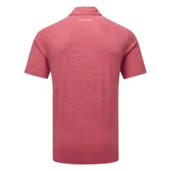 TravisMathew The Heater Golf Polo Shirt Black -Golf Sporting Goods Store Travis Mathew SS21 The Heater Golf Polo Shirt 1MW395 Code SHTRA039 M Heather Scooter Back