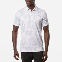 TravisMathew Stay On Target Golf Polo Shirt -Golf Sporting Goods Store Travis Mathew SS21 Stay On Target Golf Polo Shirt 1MW104 Code SHTRA045 White Model 1