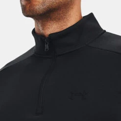 Under Armour Fleece 1/4 Zip Golf Sweater 10 Under Armour Fleece 1/4 Zip Golf Sweater -Golf Sporting Goods Store Under Armour AW22 1 4 Zip Sweater 1373358 001 SWUND171 XL Black Black Model 2