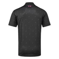 Under Armour Performance 3.0 Deuces Golf Polo Shirt -Golf Sporting Goods Store Under Armour SS23 Performance 3.0 Deuces Polo Shirt 1377378 001 SHUND316 S Black Still Water Rebel Pink Back