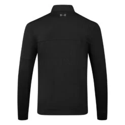 Under Armour Storm FZ Full Zip Golf Jacket -Golf Sporting Goods Store Under Armour SS23 Storm Midlayer FZ Sweater 1377399 001 SWUND199 S Black Black Pitch Grey Back
