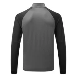 Adidas Colour Block 1/4 Zip Golf Sweater -Golf Sporting Goods Store adidas SS22 Colour Block 1 4 Zip Golf Sweater HC5573 Grey Six Black Back