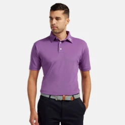 FootJoy Stretch Pique Solid Golf Polo Shirt 9 FootJoy Stretch Pique Solid Golf Polo Shirt -Golf Sporting Goods Store footjoy pique ss shirt ath 91820 purple Model 1