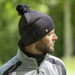 Galvin Green Lemmy Interface-1 Bobble Golf Beanie -Golf Sporting Goods Store lemmybobblebeanieblackreflex3